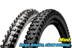 choosing mtb tyres mud